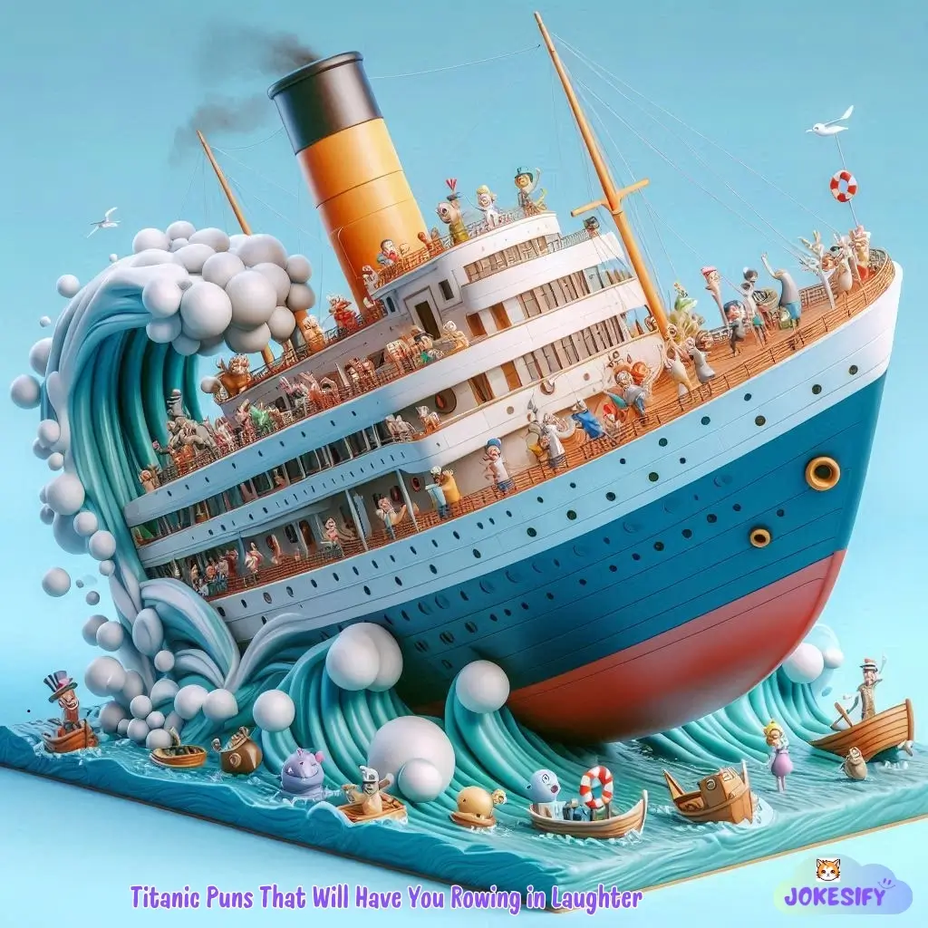 163 + Wave of Laughter with Titanic Jokes and Puns that Sink the Competition